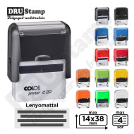 COLOP Printer C20 bélyegző egyedi lenyomattal (max 14x38 mm)