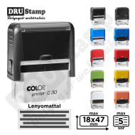 COLOP Printer C30 bélyegző egyedi lenyomattal (max 18x47 mm)