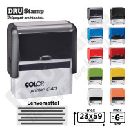 COLOP Printer C40 bélyegző egyedi lenyomattal (max 23x59 mm)