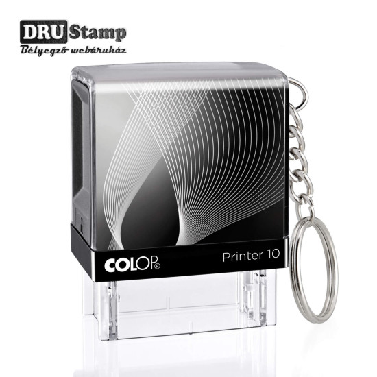 COLOP Printer IQ 10/1 bélyegző FEKETE kerettel és egyedi lenyomattal, kulcstartós kivitel (max 10x27 mm) COLOP Printer IQ 10/1 bélyegző FEKETE kerettel és egyedi lenyomattal, kulcstartós kivitel (max 10x27 mm)