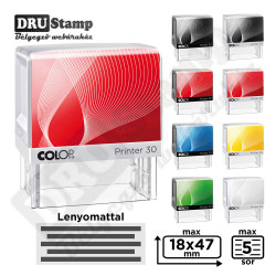 COLOP Printer IQ 30 bélyegző FEHÉR kerettel és egyedi lenyomattal (max 18x47 mm)