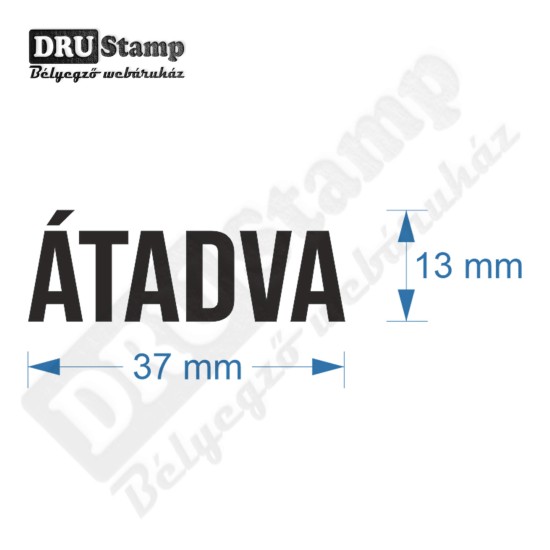 ÁTADVA bélyegző