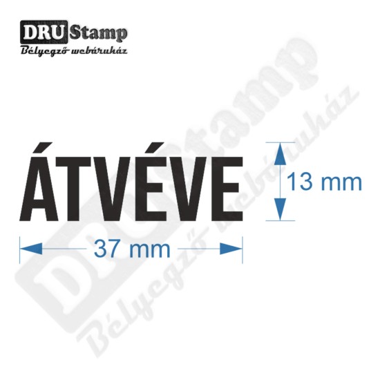 ÁTVÉVE bélyegző