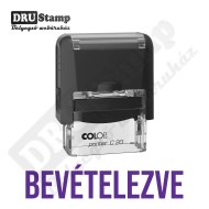 BEVÉTELEZVE bélyegző