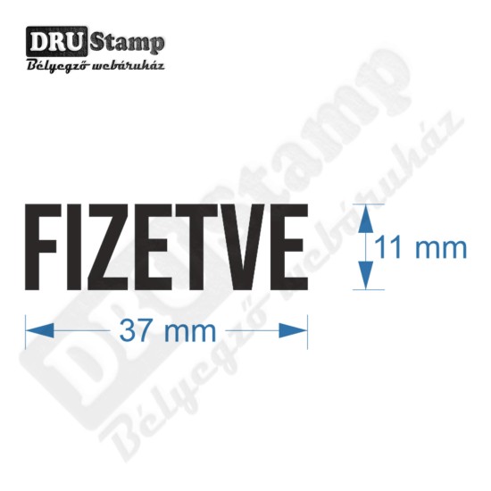 FIZETVE bélyegző