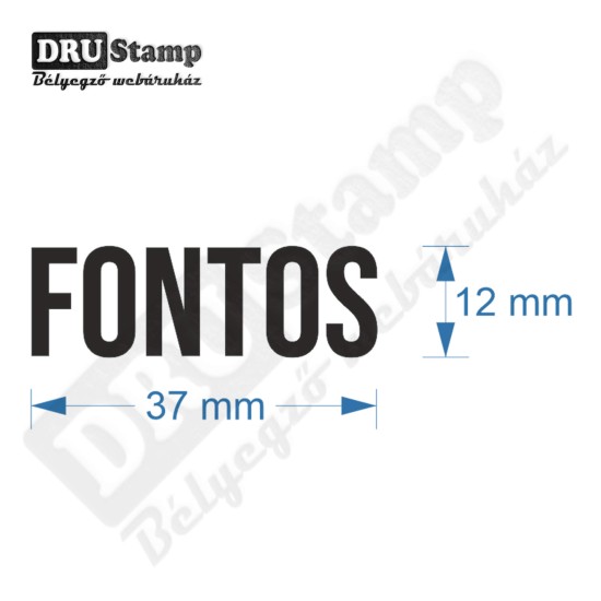 FONTOS bélyegző