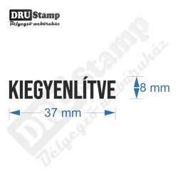 KIEGYENLÍTVE bélyegző
