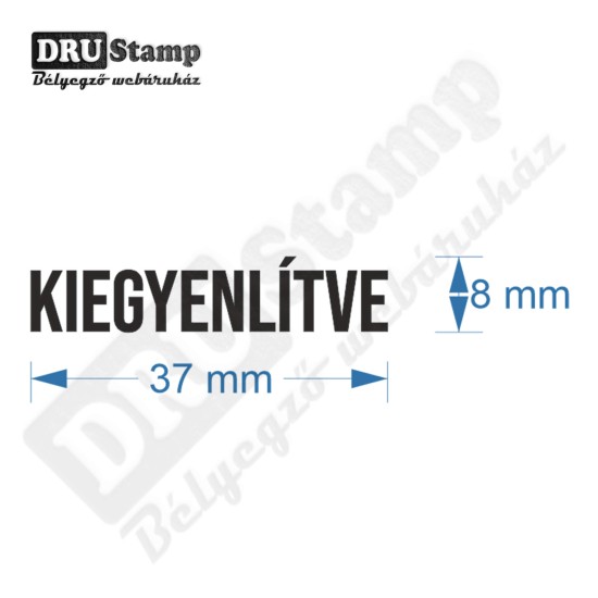 KIEGYENLÍTVE bélyegző