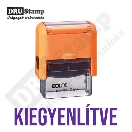 KIEGYENLÍTVE bélyegző