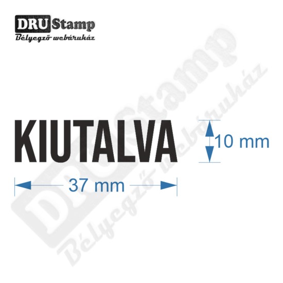 KIUTALVA bélyegző