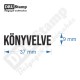 KÖNYVELVE feliratú bélyegző