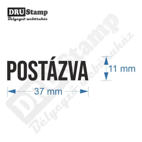 POSTÁZVA feliratú bélyegző