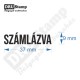 SZÁMLÁZVA bélyegző