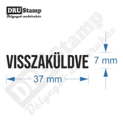 VISSZAKÜLDVE bélyegző