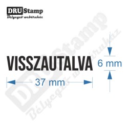 VISSZAUTALVA bélyegző
