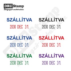 SZÁLLÍTVA dátum bélyegző