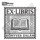EX LIBRIS bélyegző - Könyves V01 (40x40 mm)