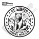 EX LIBRIS bélyegző - Medvés V09 (Ø40mm)