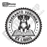 EX LIBRIS bélyegző - Kutyás V02 (Ø40mm)
