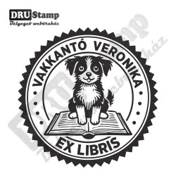 EX LIBRIS bélyegző - Kutyás V02 (Ø40mm)