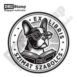 EX LIBRIS bélyegző - Kutyás V04 (Ø40mm)