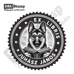 EX LIBRIS bélyegző - Kutyás V05 (Ø40mm)