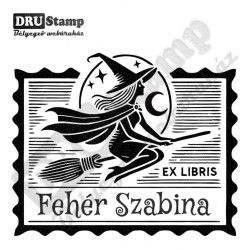 EX LIBRIS bélyegző - Boszorkányos V01 (50x40 mm)