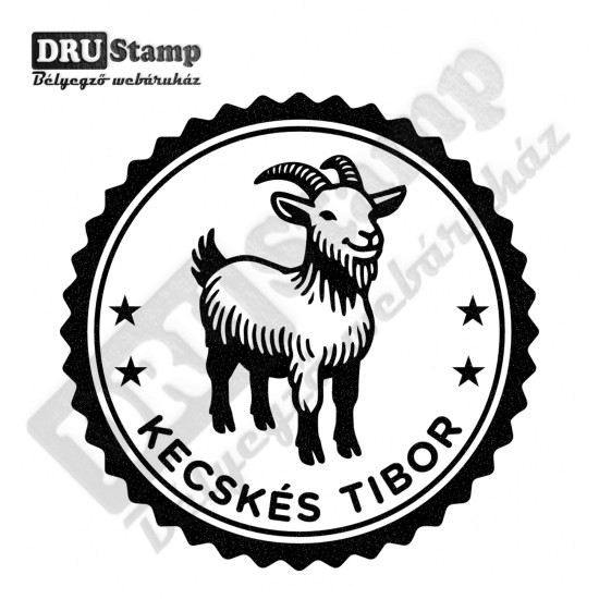 EX LIBRIS bélyegző - Kecskés V01 (Ø40mm)