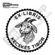 EX LIBRIS bélyegző - Kecskés V03 (Ø40mm)