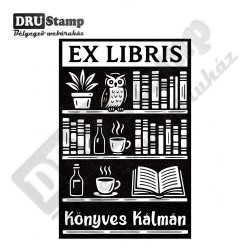 EX LIBRIS bélyegző - Könyvespolc V02 (40x60 mm)