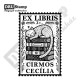 EX LIBRIS bélyegző - Cicás V12 (40x60 mm)