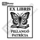 EX LIBRIS bélyegző - Pillangós V04 (40x50mm)