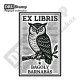EX LIBRIS bélyegző - Baglyos V04 (40x60mm)