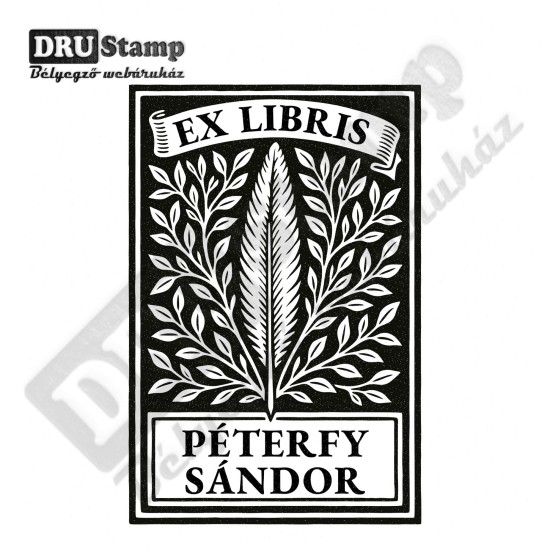 EX LIBRIS bélyegző - Toll V01 (40x60mm)