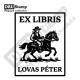 EX LIBRIS bélyegző - Lovas V01 (40x50mm)