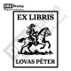 EX LIBRIS bélyegző - Lovas V02 (40x50mm)