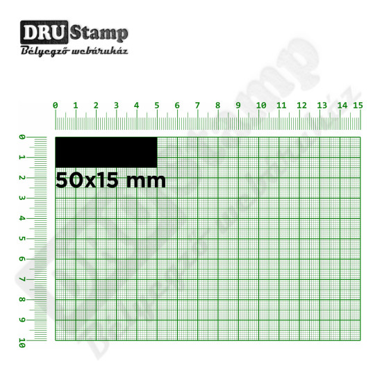 Fabélyegző 50 x 15 mm-es négyszög alakú lenyomattal