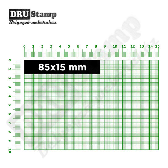 Fabélyegző 85 x 15 mm-es négyszög alakú lenyomattal