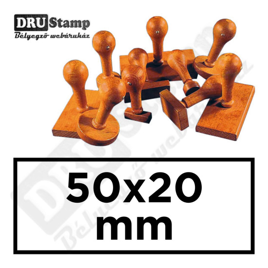 Fabélyegző 50 x 20 mm-es négyszög alakú lenyomattal