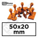 Fabélyegző 50 x 20 mm-es négyszög alakú lenyomattal