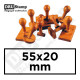 Fabélyegző 55 x 20 mm-es négyszög alakú lenyomattal Fabélyegző 55 x 20 mm-es négyszög alakú lenyomattal