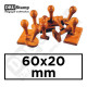 Fabélyegző 60 x 20 mm-es négyszög alakú lenyomattal