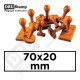 Fabélyegző 70 x 20 mm-es négyszög alakú lenyomattal