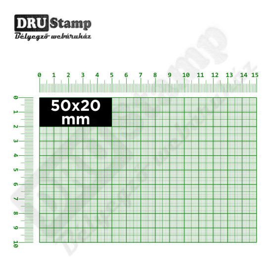 Fabélyegző 50 x 20 mm-es négyszög alakú lenyomattal