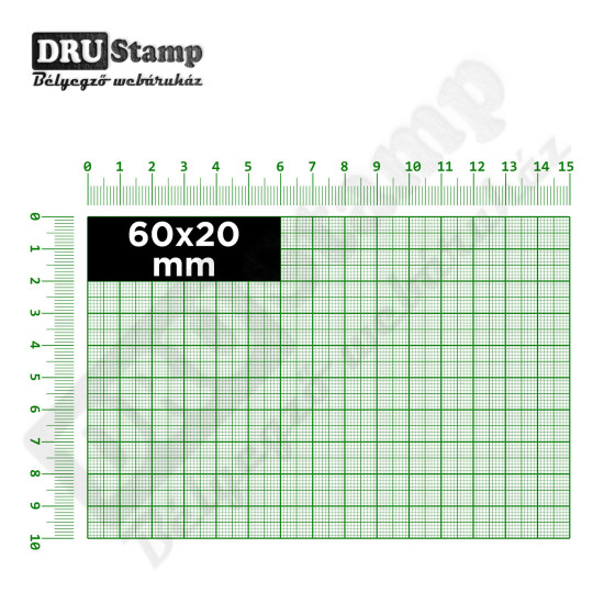 Fabélyegző 60 x 20 mm-es négyszög alakú lenyomattal