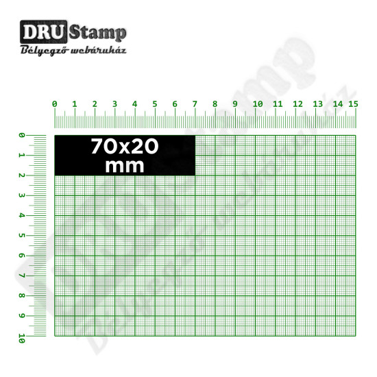 Fabélyegző 70 x 20 mm-es négyszög alakú lenyomattal
