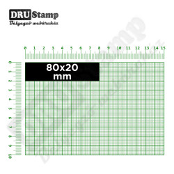Fabélyegző 80 x 20 mm-es négyszög alakú lenyomattal