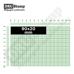 Fabélyegző 90 x 20 mm-es négyszög alakú lenyomattal