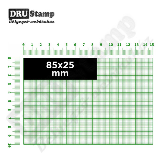 Fabélyegző 85 x 25 mm-es négyszög alakú lenyomattal