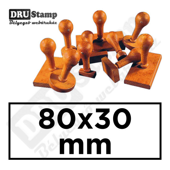 Fabélyegző 80 x 30 mm-es négyszög alakú lenyomattal